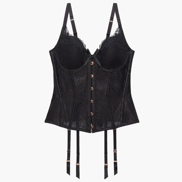 Savage x Fenty by Rihanna “Black Lace Up Corset” - Picture 4 of 16